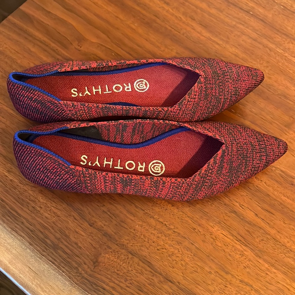 Rothy’s “The Point” pointed toe flats. Worn once!